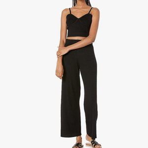 Black Tank & Wide Leg Pants Sweater Set (M)